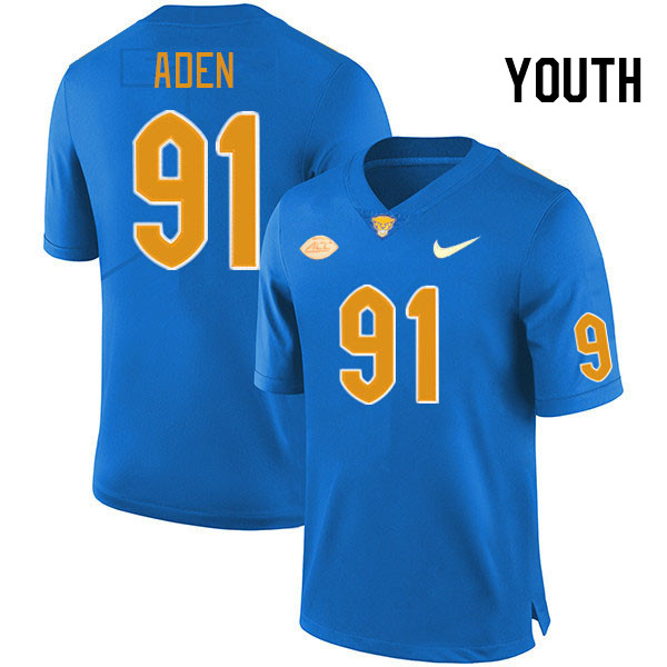 Youth #91 Thomas Aden Pitt Panthers College Football Jerseys Stitched Sale-Royal